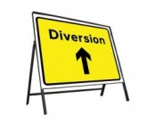 Diversion Ahead Sign 